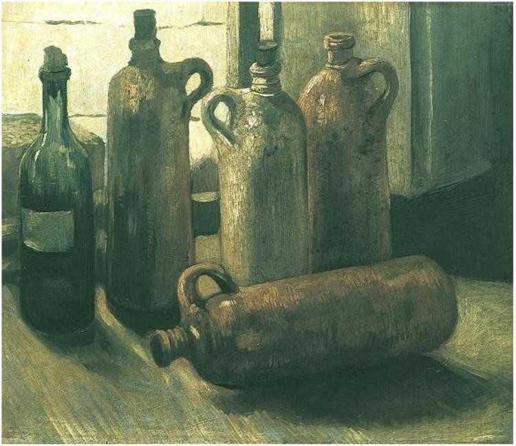 Still Life With Five Bottles Van Gogh Oil Painting